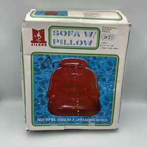 Vintage Inflatable Sofa Chair With Pillow Jilong PVC Pool Outdoor